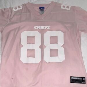 Reebok Pink Chiefs Jersey with White Number